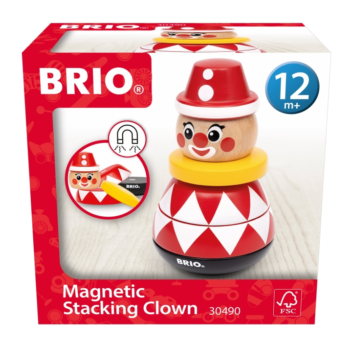 BRIO Magnetisk stabelklovn (30490) i gruppen LEKER, BARN OG BABY / Babyleker (0-3 år) / Aktivitetsleker hos TP E-commerce Nordic AB (D43125)