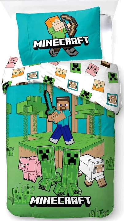 BrandMac Sengetøy – voksenstørrelse 140 x 200 cm – Minecraft Jungle Explore (1029465) i gruppen HJEM, HUS OG HAGE / Innredning / Sengetøy hos TP E-commerce Nordic AB (D43216)