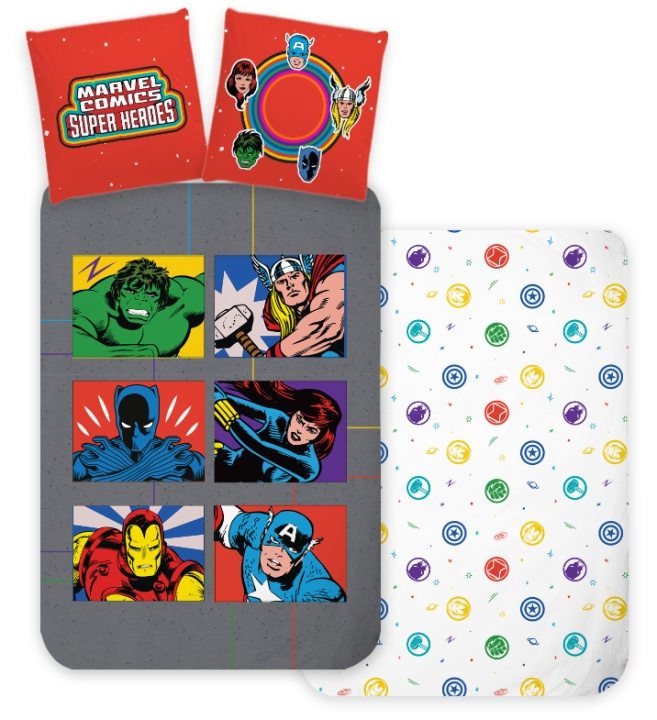 BrandMac Sengetøy – voksenstørrelse 140 x 200 cm – Avengers (1000931) i gruppen HJEM, HUS OG HAGE / Innredning / Sengetøy hos TP E-commerce Nordic AB (D43225)