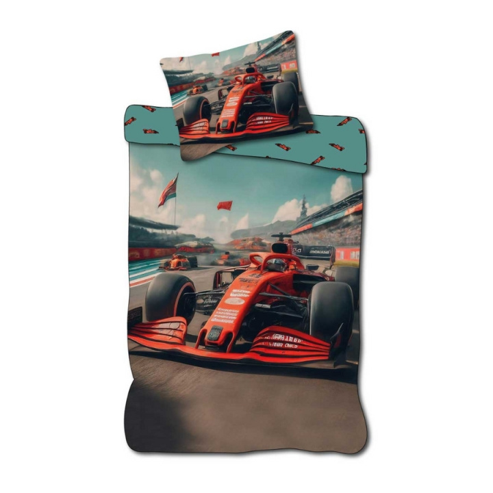 BrandMac Sengetøy – voksenstørrelse 140 x 200 cm – Racerbil (1029360) i gruppen HJEM, HUS OG HAGE / Innredning / Sengetøy hos TP E-commerce Nordic AB (D43228)
