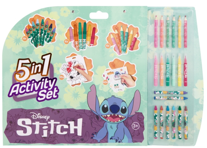 Disney Stitch Stitch – 5-i-1-sett med fargeleggings- og aktivitetsark (ST24306V) i gruppen LEKER, BARN OG BABY / Leker / Håndtverk hos TP E-commerce Nordic AB (D43244)