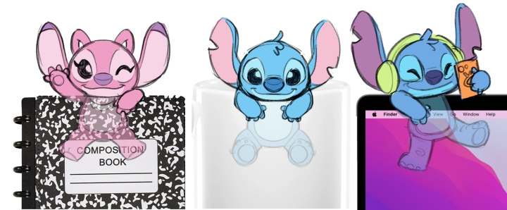 Disney Stitch Attachmeez-sett (302-46451) i gruppen LEKER, BARN OG BABY / Leker / Figurer, miniatyrer og tilbehør hos TP E-commerce Nordic AB (D43606)