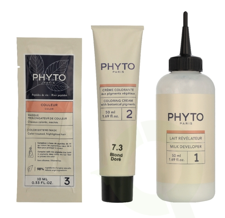 Phyto Phytocolor Permanent Color 110 ml #7.3 Golden Blond i gruppen HELSE OG SKJØNNHET / Hår & styling / Hårpleie / Hårfarge hos TP E-commerce Nordic AB (D43804)