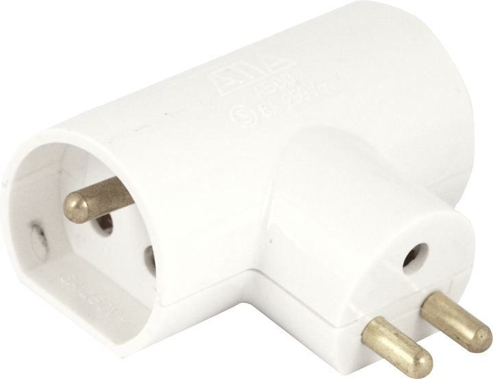 Gelia Stikkontakt for lampe, 2-veis, jordetGelia i gruppen HJEM, HUS OG HAGE / El og belysning / Grenuttak hos TP E-commerce Nordic AB (D43953)