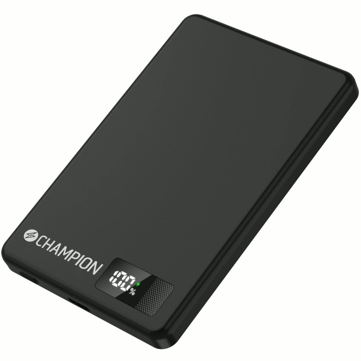 Champion Powerbank 5000mAh Magsafe-kompatibel 20W PD Svart i gruppen SMARTTELEFON & NETTBRETT / Ladere og Kabler / Powerbanks hos TP E-commerce Nordic AB (D44014)