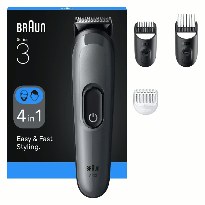 Braun All-in-One Grooming Kit 4-in-1 AIO3500 i gruppen HELSE OG SKJØNNHET / Hår & styling / Barbering og trimming / Hårtrimmere hos TP E-commerce Nordic AB (D44028)