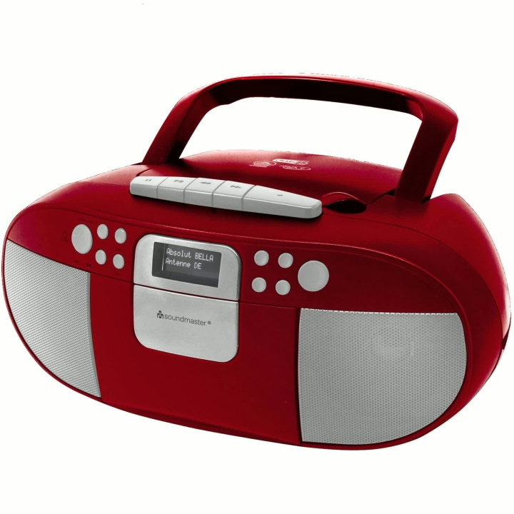 Soundmaster Boombox CD/MP3 DAB+/FM-radio Kassett USB SCD7800RO Röd i gruppen Elektronikk / Lyd & Bilde / Hjemmekino, HiFi og bærbar / Bærbar musikkspiller / CD-Spillere hos TP E-commerce Nordic AB (D44031)