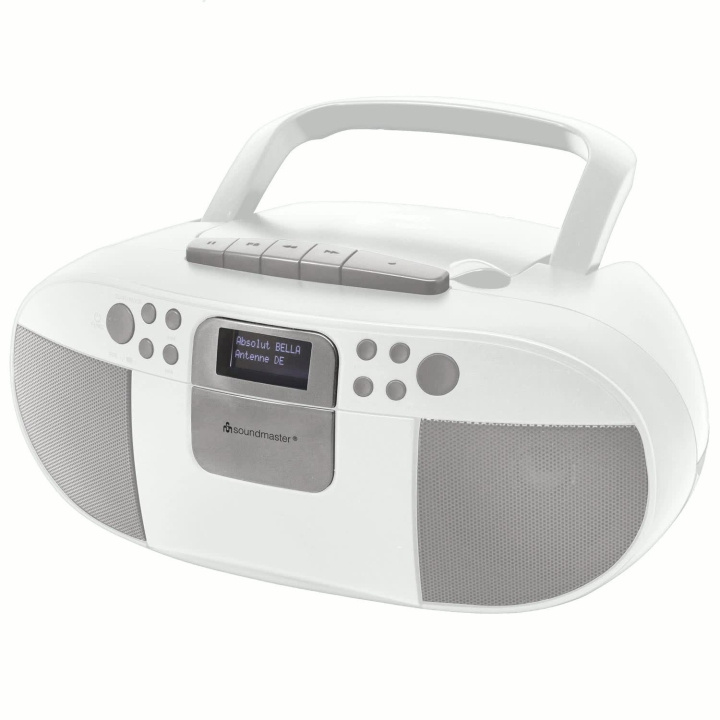 Soundmaster Boombox CD/MP3 DAB+/FM-radio Kassett USB SCD7800WE Vit i gruppen Elektronikk / Lyd & Bilde / Hjemmekino, HiFi og bærbar / Bærbar musikkspiller / CD-Spillere hos TP E-commerce Nordic AB (D44033)