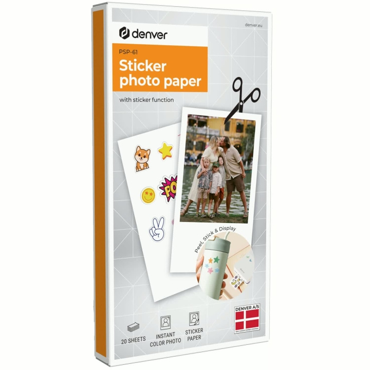 Denver Självhäftande foto-papper för Denver MCP-6010 i gruppen Datautstyr / Skrivere og tilbehør / Skrivere / 3D-skrivere og tilbehør / Skrivare hos TP E-commerce Nordic AB (D44047)