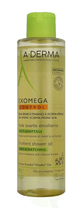 A-Derma Exomega Control Emollient Shower Oil 200 ml i gruppen HELSE OG SKJØNNHET / Hudpleie / Kroppspleie / Bad- og dusjkrem hos TP E-commerce Nordic AB (D44118)