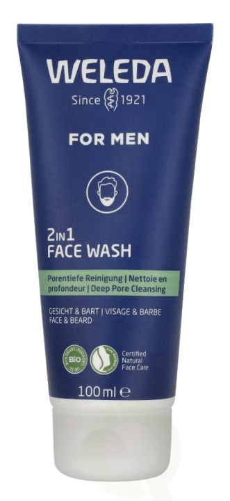 Weleda 2 In 1 face Wash For Men 100 ml Face And Beard i gruppen HELSE OG SKJØNNHET / Hudpleie / Ansikt / Rengjøring hos TP E-commerce Nordic AB (D44252)
