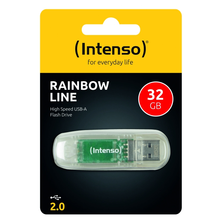 Intenso Rainbow Line 32GB Transparent Intenso i gruppen Elektronikk / Lagringsmedia / USB-Pinner hos TP E-commerce Nordic AB (D44340)