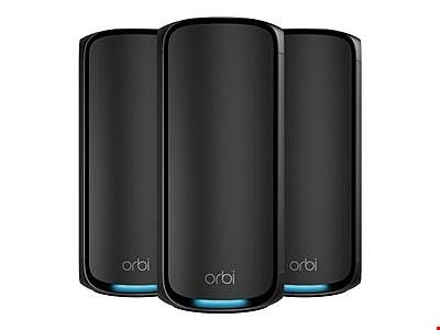 Netgear Orbi 970 Series Quad-band WiFi 7 Mesh 3-Pack, Black Edition Netgear i gruppen Datautstyr / Nettverk / Meshnettverk hos TP E-commerce Nordic AB (D44516)