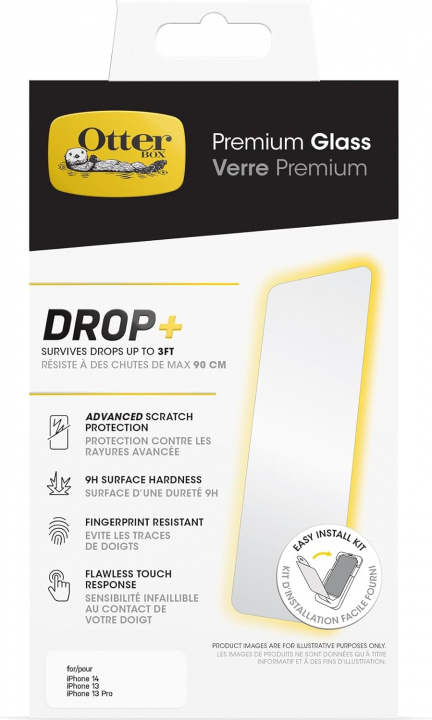Otterbox Glass Iphone 16e/14/13/13 Pro - Clear i gruppen SMARTTELEFON & NETTBRETT / Mobilbeskyttelse / Apple / iPhone 16 hos TP E-commerce Nordic AB (D44602)