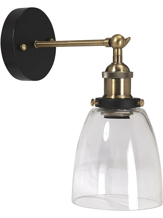 PR Home Vägglampa Kappa Svart/mäss Klar 14cm PR Home i gruppen Elektronikk / Lys / Vegglamper hos TP E-commerce Nordic AB (D44724)