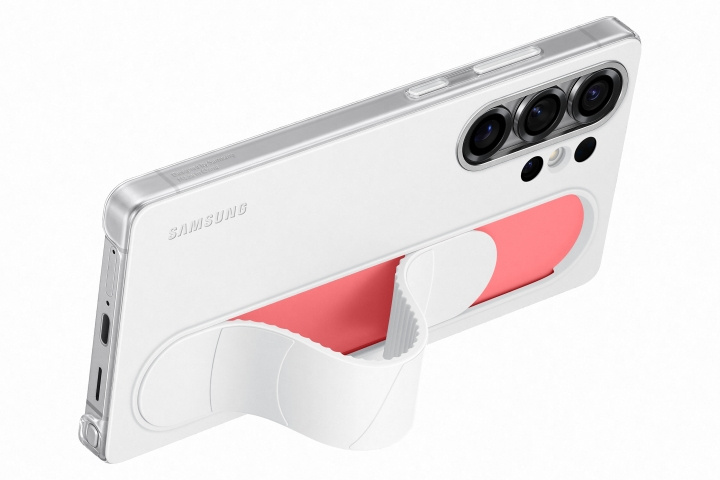 Samsung Galaxy S25 Ultra Standing Grip Case - White i gruppen SMARTTELEFON & NETTBRETT / Mobilbeskyttelse / Samsung hos TP E-commerce Nordic AB (D44885)