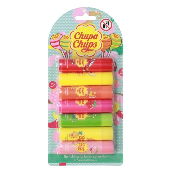 Chupa Chups Lip Licking Lip Balm Collection 7pcs i gruppen HELSE OG SKJØNNHET / Makeup / Lepper / Leppepomade hos TP E-commerce Nordic AB (D45418)