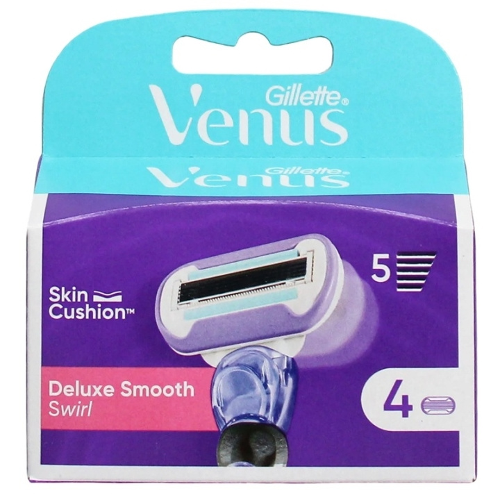 Gillette Venus Swirl Deluxe Smooth Blades 4-pack i gruppen HELSE OG SKJØNNHET / Hår & styling / Barbering og trimming / Barberhøvler og tilbehør hos TP E-commerce Nordic AB (D45427)