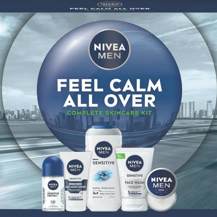 Nivea Giftset Nivea Men Feel Calm All Over 5pcs i gruppen HELSE OG SKJØNNHET / Gavesett / Gavesett for ham hos TP E-commerce Nordic AB (D45429)
