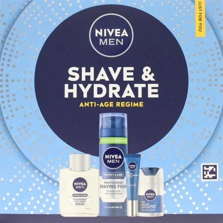 Nivea Giftset Nivea Men Shave & Hydrate 4pcs i gruppen HELSE OG SKJØNNHET / Hår & styling / Barbering og trimming / Aftershave hos TP E-commerce Nordic AB (D45434)