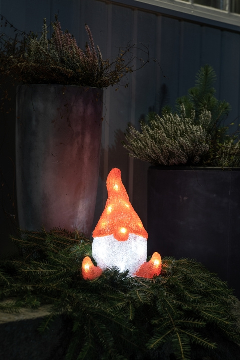 Konstsmide B/O Tomte akryl 26cm 6228-103 Konstsmide i gruppen Elektronikk / Lys / Julebelysning hos TP E-commerce Nordic AB (D45604)