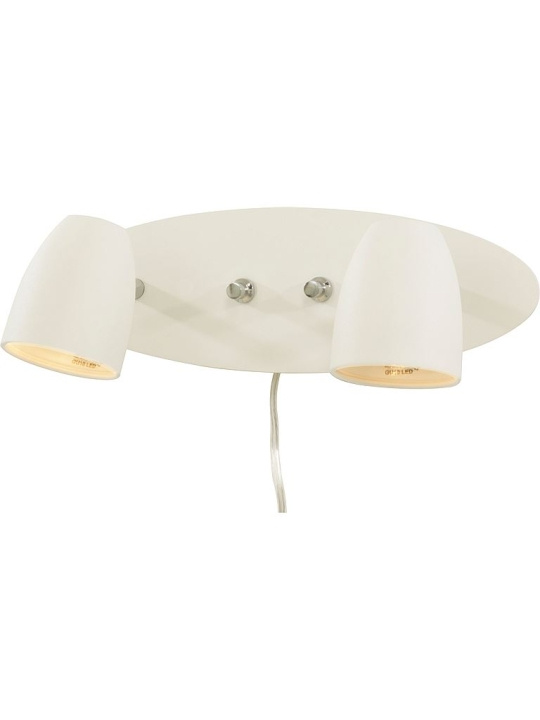 Aneta Vägglampa SANDNES 10804-01 dubbel vit Aneta i gruppen Elektronikk / Lys / Vegglamper hos TP E-commerce Nordic AB (D45616)
