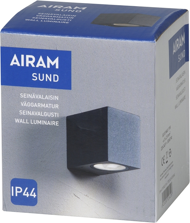 Airam Vägglampa Sund väggarmatur IP44 antracit Airam i gruppen Elektronikk / Lys / Vegglamper hos TP E-commerce Nordic AB (D45656)