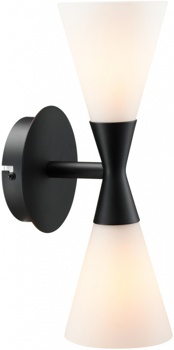 Herstal Vägglampa Harlekin Duo mattsvart Herstal i gruppen Elektronikk / Lys / Vegglamper hos TP E-commerce Nordic AB (D45699)