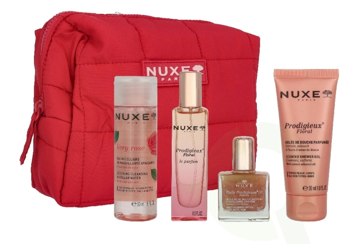 Nuxe Prodigieux Floral Travel Kit 105 ml Micellar Water 50ml/Perfume 15ml/Shimmering Dry Oil 10ml/Shower Oil 30ml i gruppen HELSE OG SKJØNNHET / Hudpleie / Ansikt hos TP E-commerce Nordic AB (D45804)