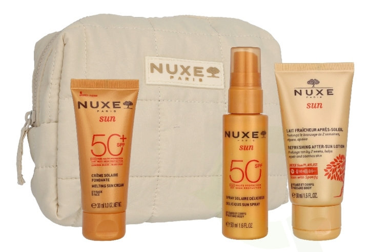 Nuxe My Summer Essentials Travel Kit 130 ml Facial Sunscreen 30ml/Sun Spray 50ml/After-Sun Milk 50ml i gruppen HELSE OG SKJØNNHET / Hudpleie / Soling / Solkrem hos TP E-commerce Nordic AB (D45809)