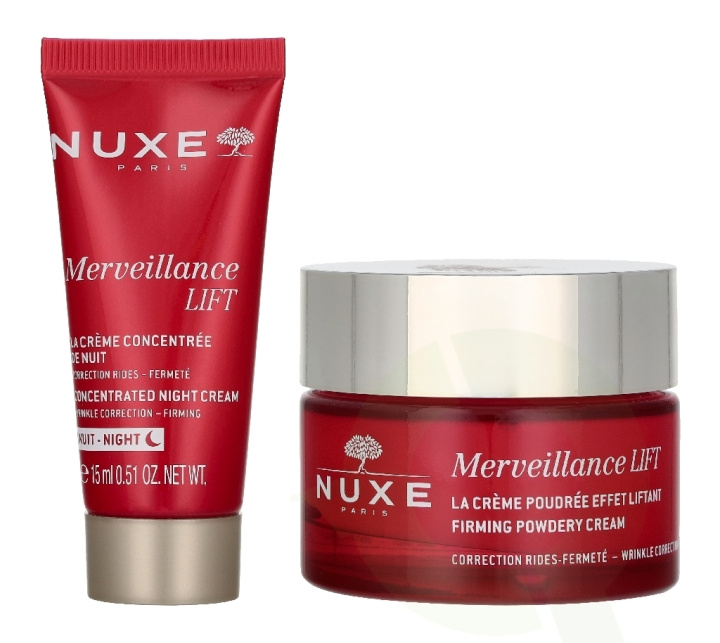 Nuxe Merveillance Lift Set 65 ml Firming Powder Cream 50ml/Concentrated Night Cream 15ml i gruppen HELSE OG SKJØNNHET / Hudpleie / Ansikt hos TP E-commerce Nordic AB (D45832)