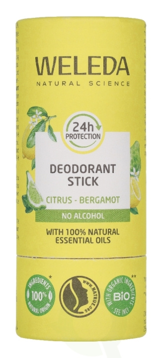Weleda Citrus-Bergamot 24H Deodorant Stick 50 g i gruppen HELSE OG SKJØNNHET / Duft og parfyme / Deodorant hos TP E-commerce Nordic AB (D45838)