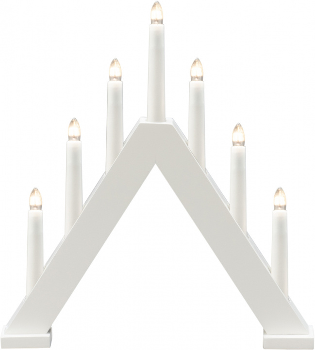 Konstsmide Elljusstake 7-arm 3930-205 7 ljus trä vit Konstsmide i gruppen Elektronikk / Lys / Julebelysning hos TP E-commerce Nordic AB (D45932)