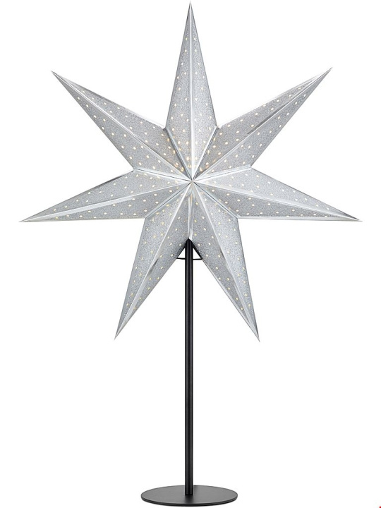 Markslöjd Bordsstjärna GLITTER 45 cm svart/silver Markslöjd i gruppen Elektronikk / Lys / Bordlamper hos TP E-commerce Nordic AB (D45935)
