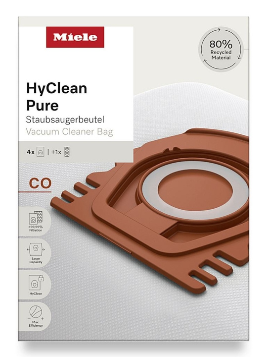 Miele Dammsugarpåsar CO HyClean Pure Miele i gruppen HJEM, HUS OG HAGE / Rengjøringsprodukter / Støvsugere og tilbehør / Tilbehør / Støvsugerposer hos TP E-commerce Nordic AB (D45973)