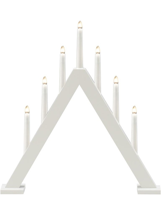 Konstsmide Elljusstake 7-arm 3931-205 7 ljus trä vit Konstsmide i gruppen Elektronikk / Lys / Julebelysning hos TP E-commerce Nordic AB (D46039)