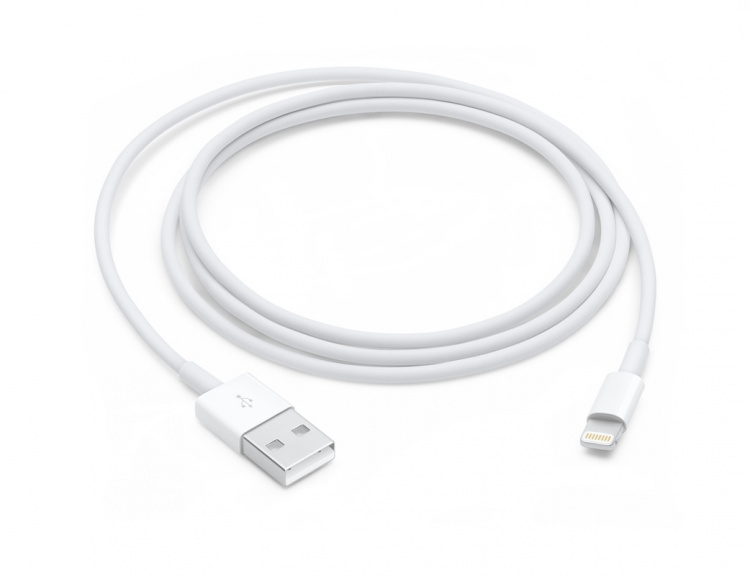 Apple Lightning USB-kabel for iPhone og Ipad, 1 meter (MD818ZM), Bulk
