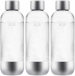 3-pk AGA AQVIA Steel 1L, PET-flaske