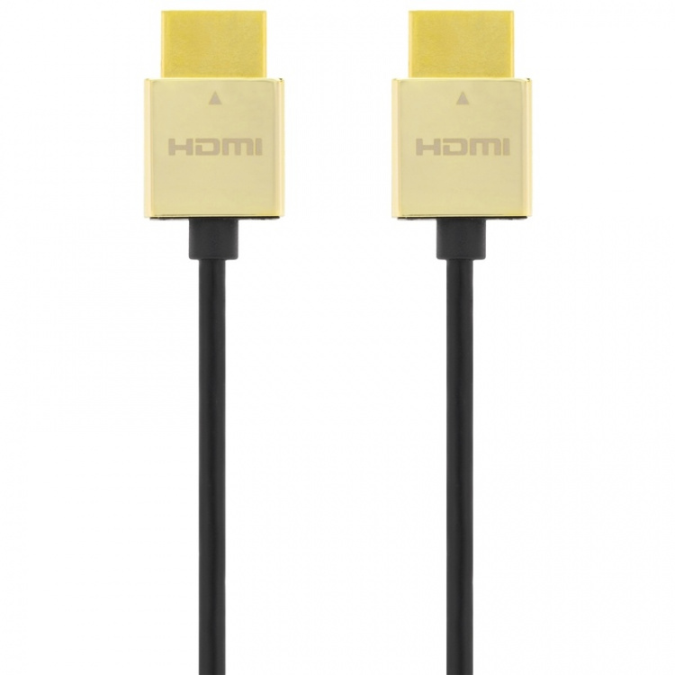 DELTACO PRIME tynn HDMI-kabel med gullbelagte zink-kontakter, 2m DELTACO PRIME tynn HDMI-kabel med gullbelagte zink-kontakter, 2m