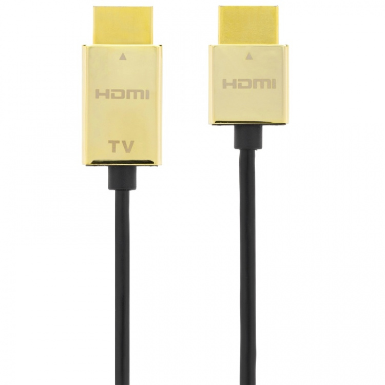 DELTACO PRIME tynn HDMI-kabel med gullbelagte zink-kontakter, 3m DELTACO PRIME tynn HDMI-kabel med gullbelagte zink-kontakter, 3m