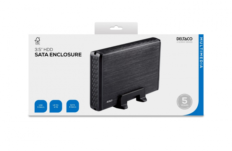 DELTACO eksternt kabinett for 1x3,5