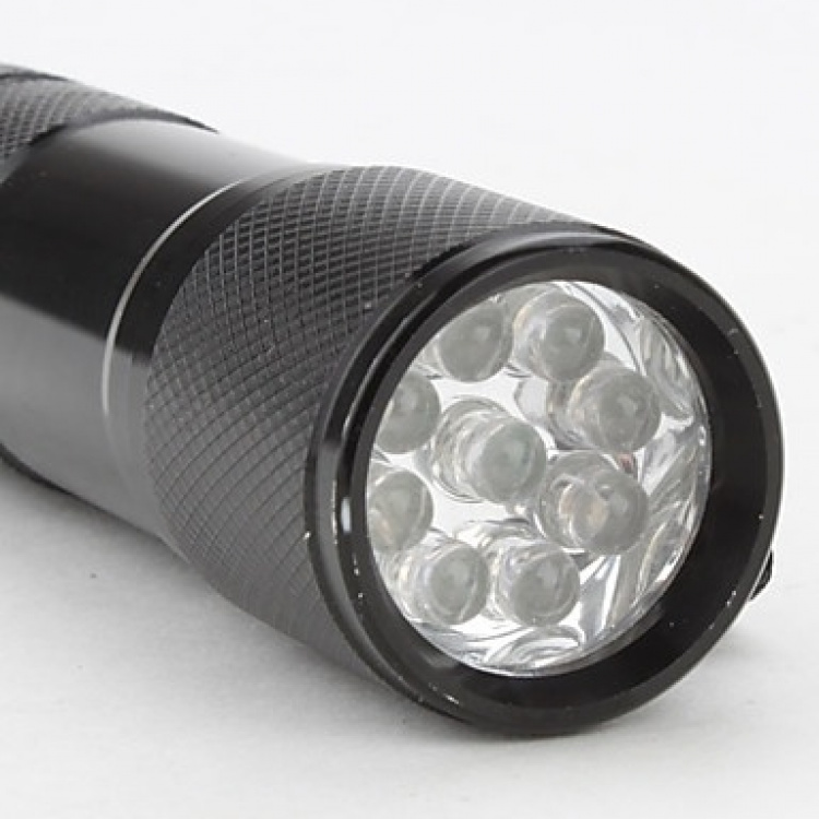 9 LED UV-lommelykt, 405 nm (svart)