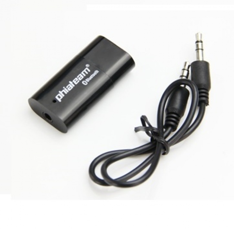 Trådløs lyd i bilen! Bluetooth-musikkmottaker (hvit)