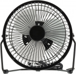 DELTACO USB-vifte, 13cm, bordmodell, 1x USB Type A ma, svart