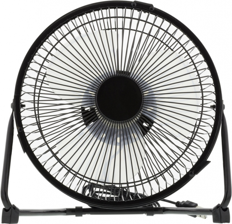 DELTACO USB-vifte, 18cm, bordmodell, 1x USB Type A ma, svart