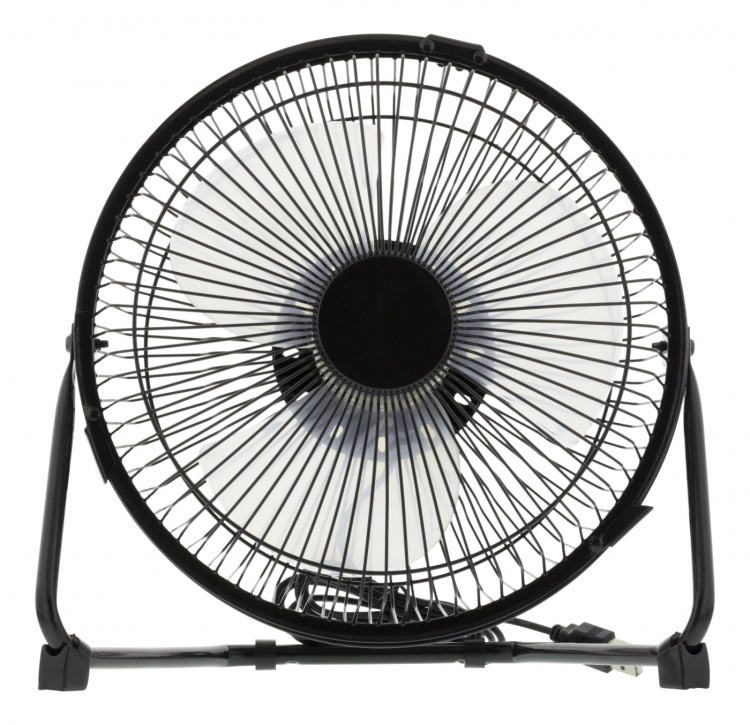 DELTACO USB-vifte, 18cm, bordmodell, 1x USB Type A ma, svart