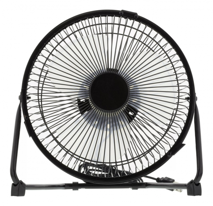 DELTACO USB-vifte, 18cm, bordmodell, 1x USB Type A ma, svart