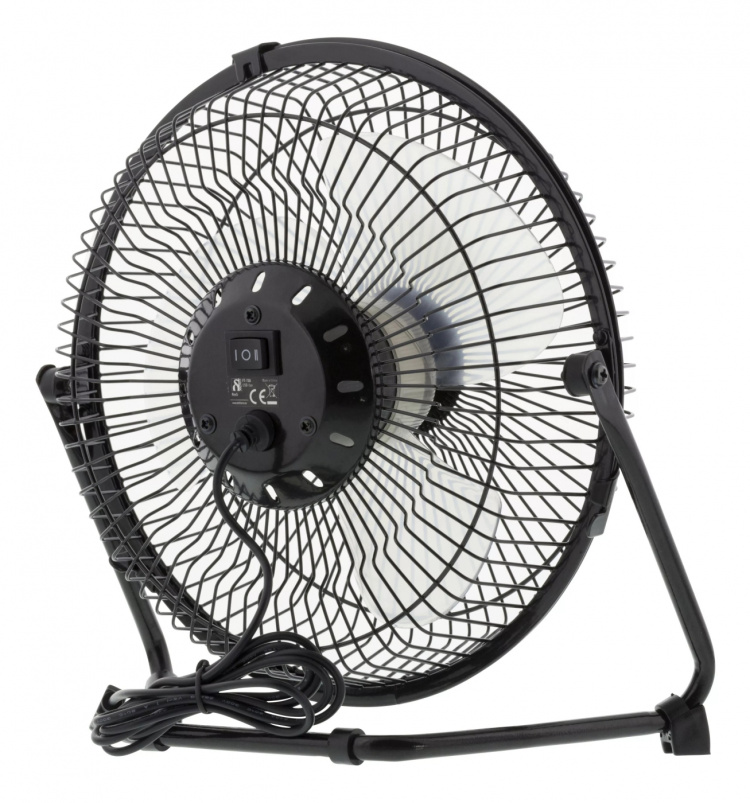 DELTACO USB-vifte, 18cm, bordmodell, 1x USB Type A ma, svart