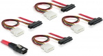DeLOCK flerbanes SAS-kabel SFF8087 - 4xSFF8482+Molex 4-pinners strøm 0,5m (83059)
