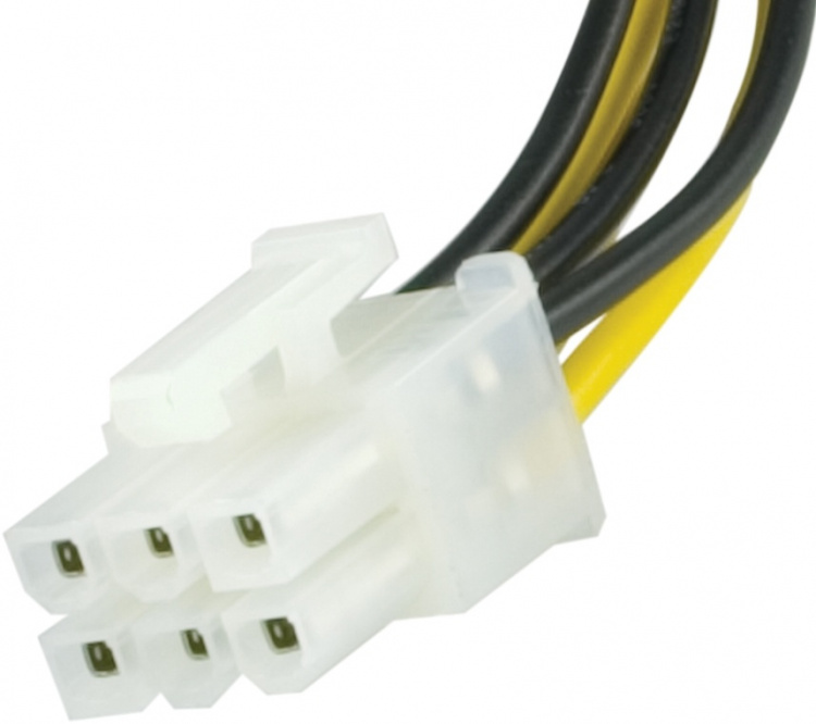 DELTACO adapterkabel 2x4-pin til 6-pin PCI-Express, 25cm